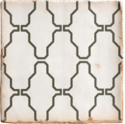 Керамическая плитка Harmony Archivo Crochet 18481, цвет чёрно-белый, поверхность матовая, квадрат, 125x125