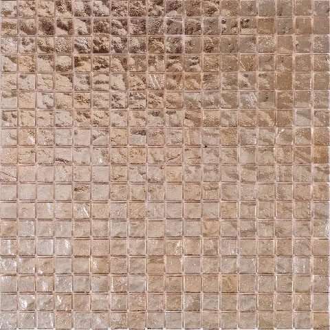 Мозаика Alma Mosaic Beauty BD39, цвет бежевый, поверхность глянцевая, квадрат, 150x150