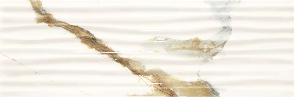 Керамическая плитка Dune Theia Talasa 188487, цвет белый коричневый, поверхность глянцевая рельефная, прямоугольник, 300x900