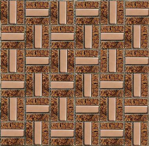 Мозаика NS Mosaic MS-619, цвет коричневый, поверхность матовая, квадрат, 300x300