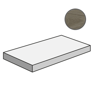 Ступени Italon Room Grey Wood Scalino Angolare DX 620070001245, цвет серый, поверхность патинированная, прямоугольник с капиносом, 330x1200