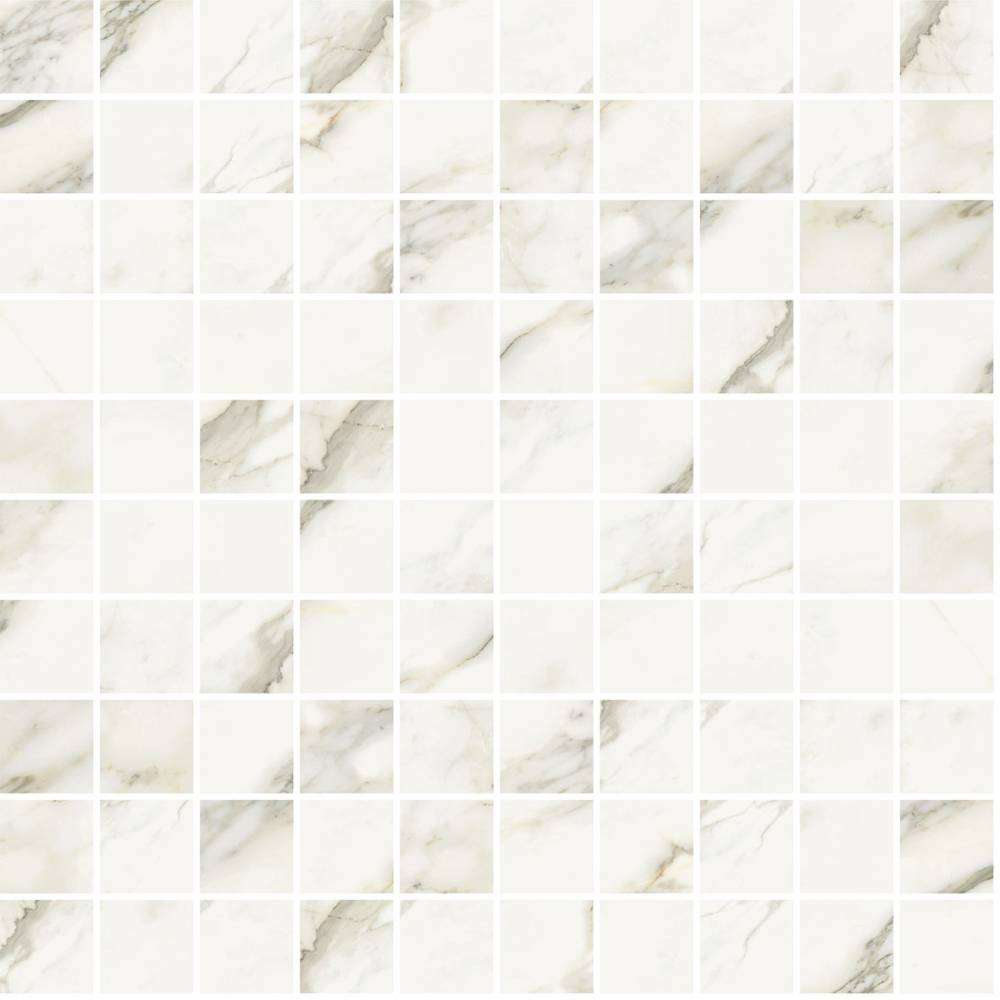 Мозаика Ricchetti Marble Boutique Mosaico 3х3 Calacatta White Lux, цвет бежевый, поверхность глянцевая, квадрат, 300x300