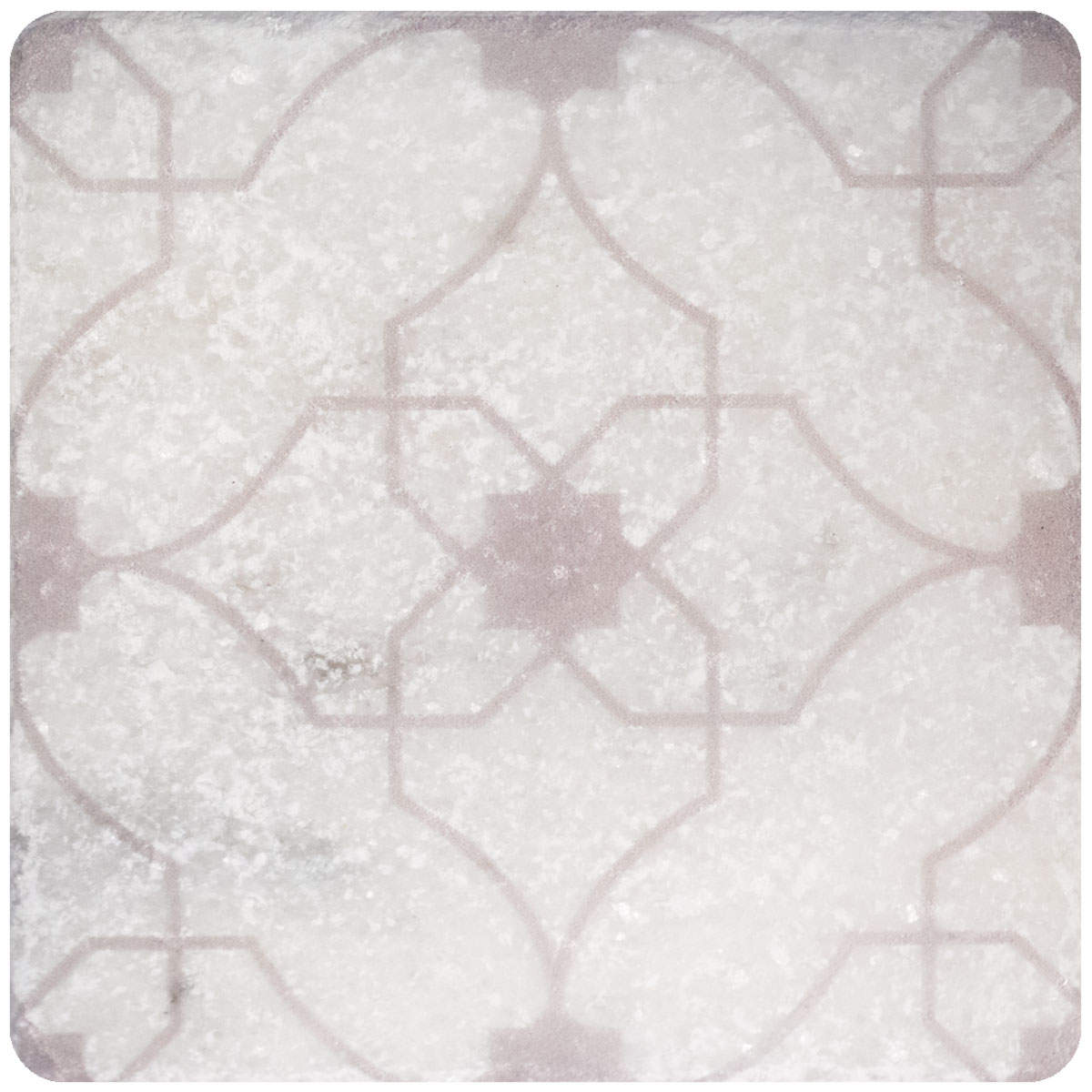 Керамическая плитка Stone4home Marble White Motif №7, цвет белый, поверхность матовая, квадрат, 100x100