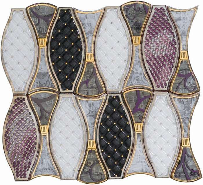 Мозаика Dune Ceramic Mosaics Absolut 186662, цвет разноцветный, поверхность глянцевая, прямоугольник, 250x270