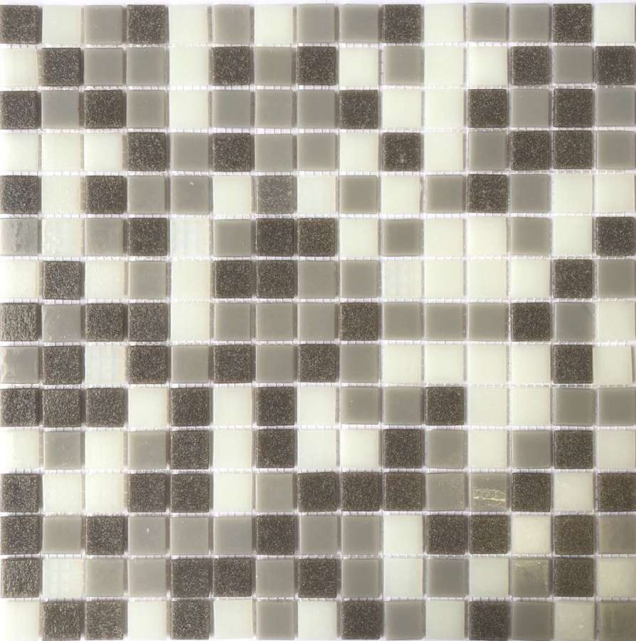Мозаика Pixel Mosaic Мозаика из стекла PIX120, цвет белый коричневый, поверхность глянцевая, квадрат, 316x316