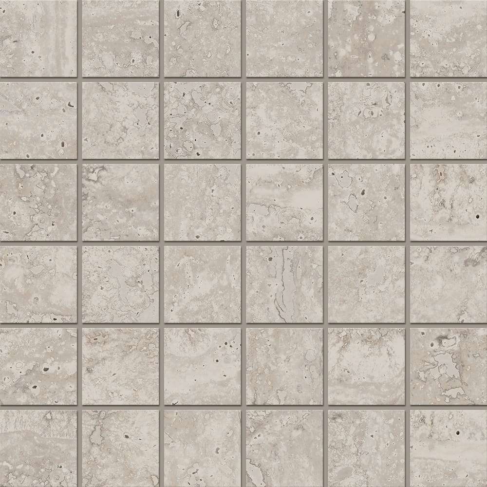 Мозаика Estima Stride RE01 Mosaic White 70632, цвет серый, поверхность матовая, квадрат, 300x300