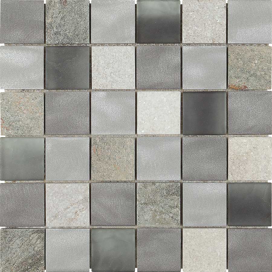 Мозаика Dune Materia Mosaics Magma Grey 187395, цвет серый, поверхность матовая, квадрат, 298x298
