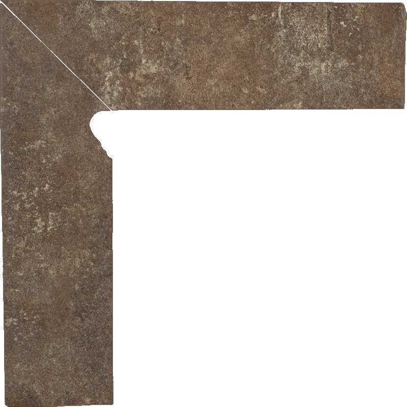 Бордюры Paradyz Ilario Brown Cokol 2 El.-Lewy, цвет коричневый, поверхность матовая, прямоугольник, 81x300