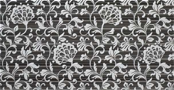 Декоративные элементы Rocersa Sugar De Black, цвет чёрно-белый, поверхность глянцевая, квадрат, 316x608