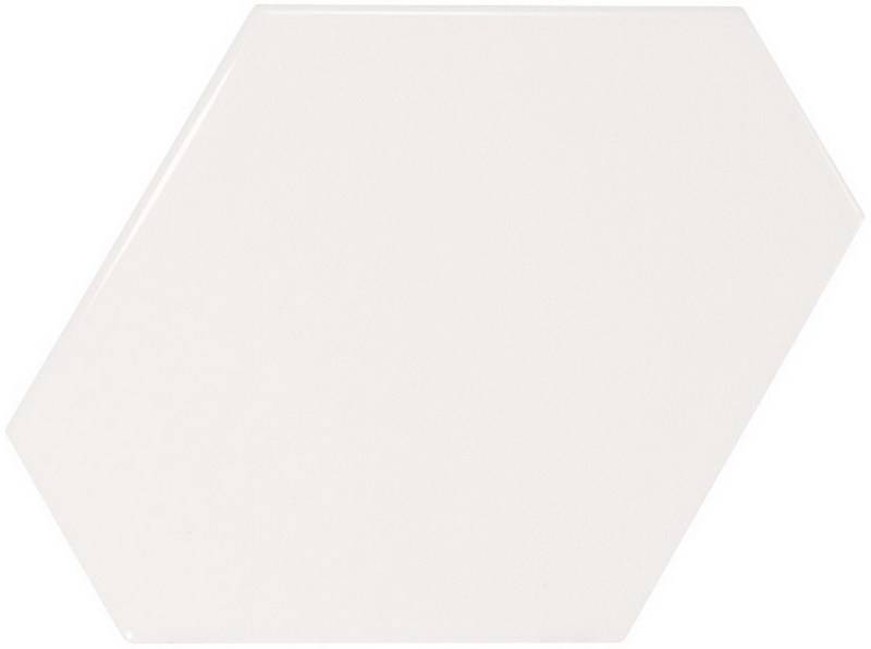 Керамическая плитка Equipe Scale Benzene White 23825, Испания, шестиугольник, 108x124, фото в высоком разрешении
