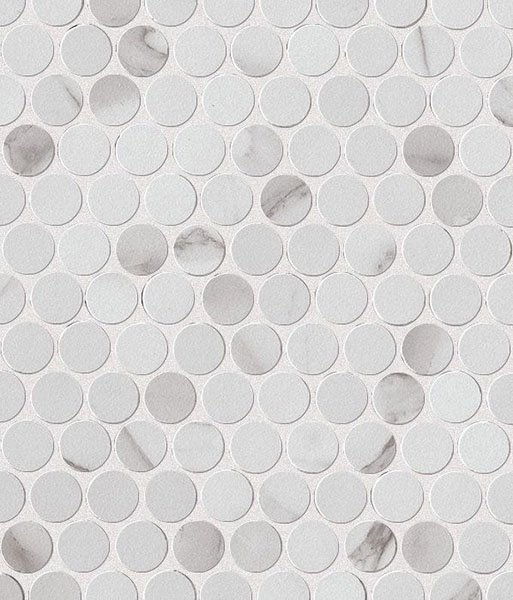 Мозаика Fap Roma Statuario Round Mosaico fLTS, цвет серый, поверхность матовая, прямоугольник, 295x325