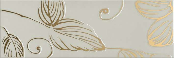 Декоративные элементы Domino Anya Decor Gold Grey, цвет серый, поверхность глянцевая, прямоугольник, 200x600