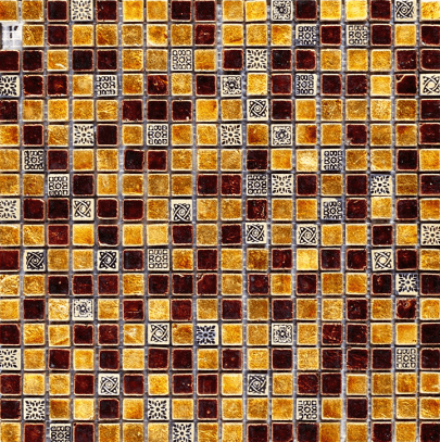 Мозаика Art & Natura Equilibrio 001A, цвет разноцветный, поверхность глянцевая, квадрат, 300x300