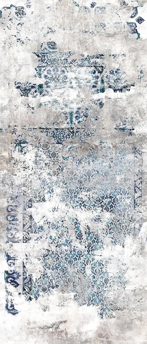 Керамогранит Flaviker Art Walls Fresco Nat PF60012583, цвет голубой, поверхность натуральная, прямоугольник, 600x1200