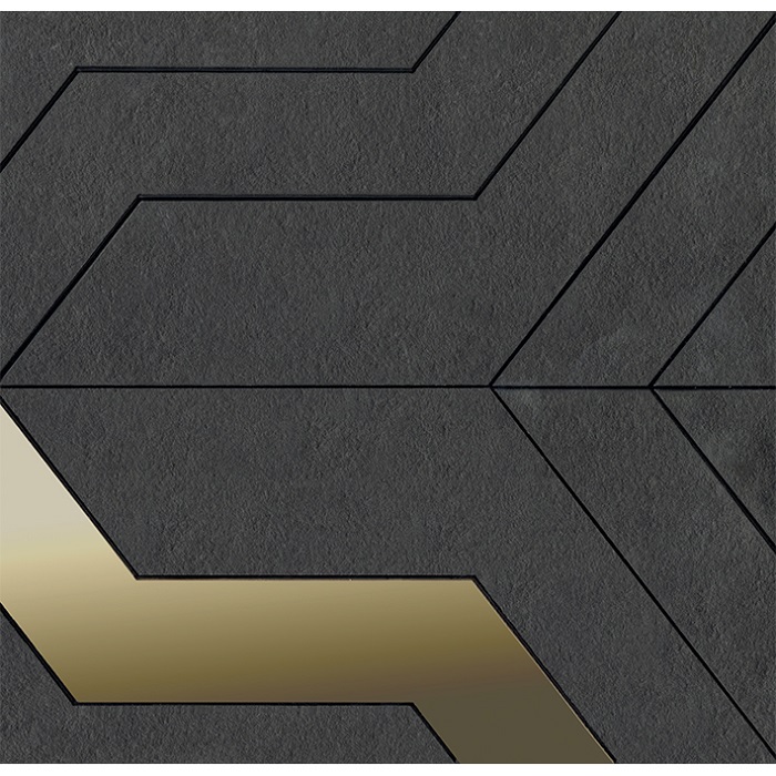 Мозаика L'Antic Colonial Focus Black Gold L241717121, цвет чёрный золотой, поверхность матовая, прямоугольник, 280x290