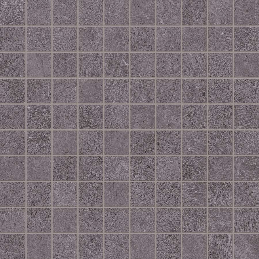 Мозаика Emilceramica (Acif) Sixty Mosaico 3X3 Antracite Silk EKWP, цвет чёрный, поверхность матовая, квадрат, 300x300