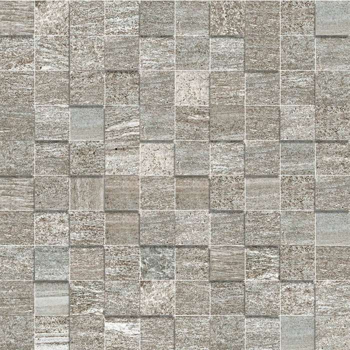 Мозаика Panaria Discover Mos Sbalzo Origin RTT PGZDI0M, цвет серый, поверхность структурированная, квадрат, 300x300