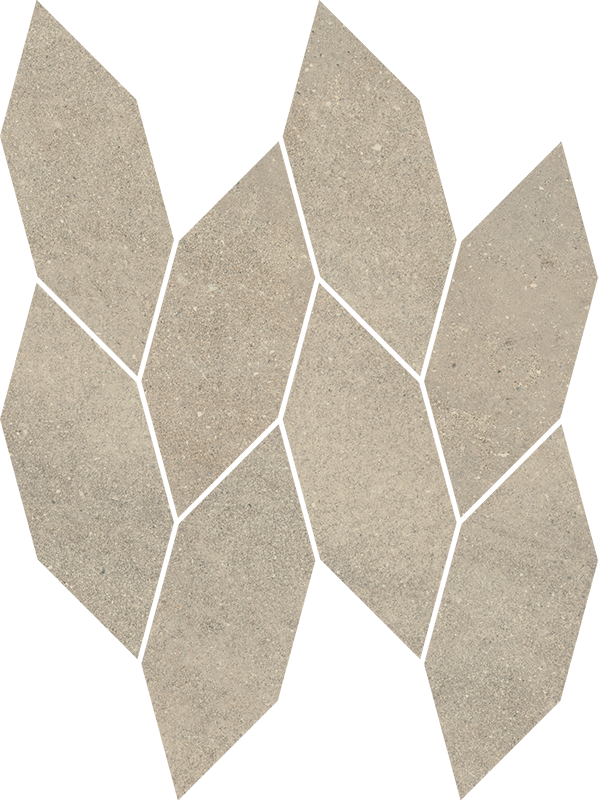 Мозаика Paradyz Smoothstone Bianco Mozaika Cieta Satyna, цвет бежевый, поверхность сатинированная, ромб, 223x298