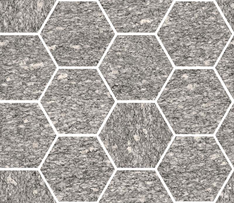Мозаика Sant Agostino Unionstone Maxi Class London Grey Kry CSAMCLGK34, цвет серый, поверхность полированная, шестиугольник, 300x345