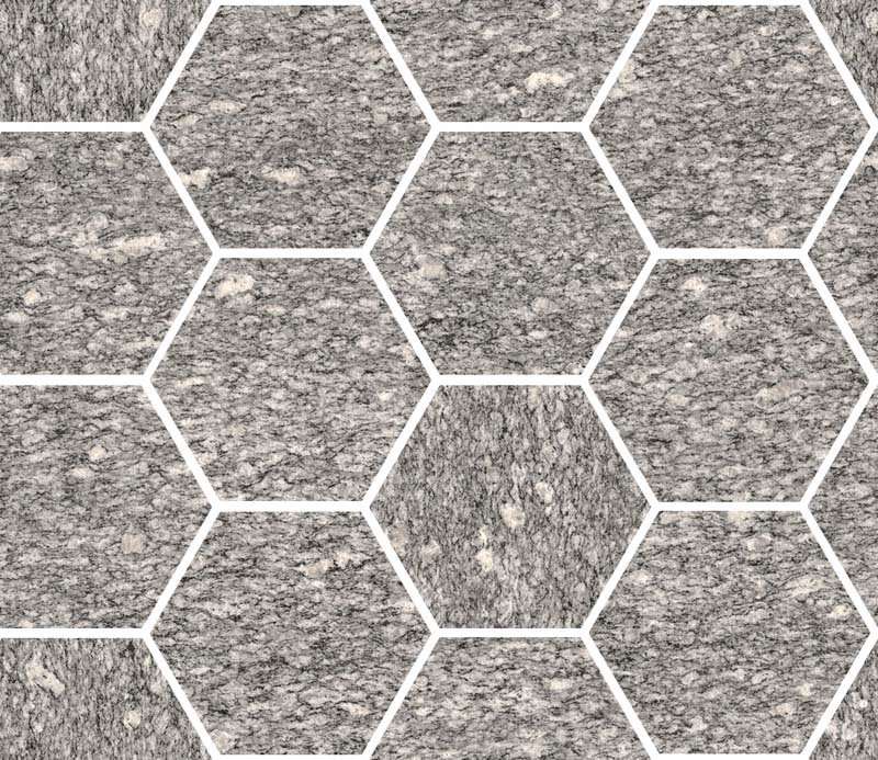 Мозаика Sant Agostino Unionstone Maxi Class London Grey Kry CSAMCLGK34, цвет серый, поверхность полированная, шестиугольник, 300x345