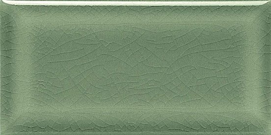 Керамическая плитка Adex ADMO2012 Biselado PB C/C Verde Oscuro, цвет зелёный, поверхность глянцевая, кабанчик, 75x150