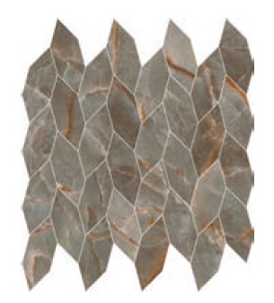 Мозаика Cerdomus Omnia Mosaico Gemma J'Adore Levigato 89741, цвет коричневый, поверхность полированная, прямоугольник, 320x370