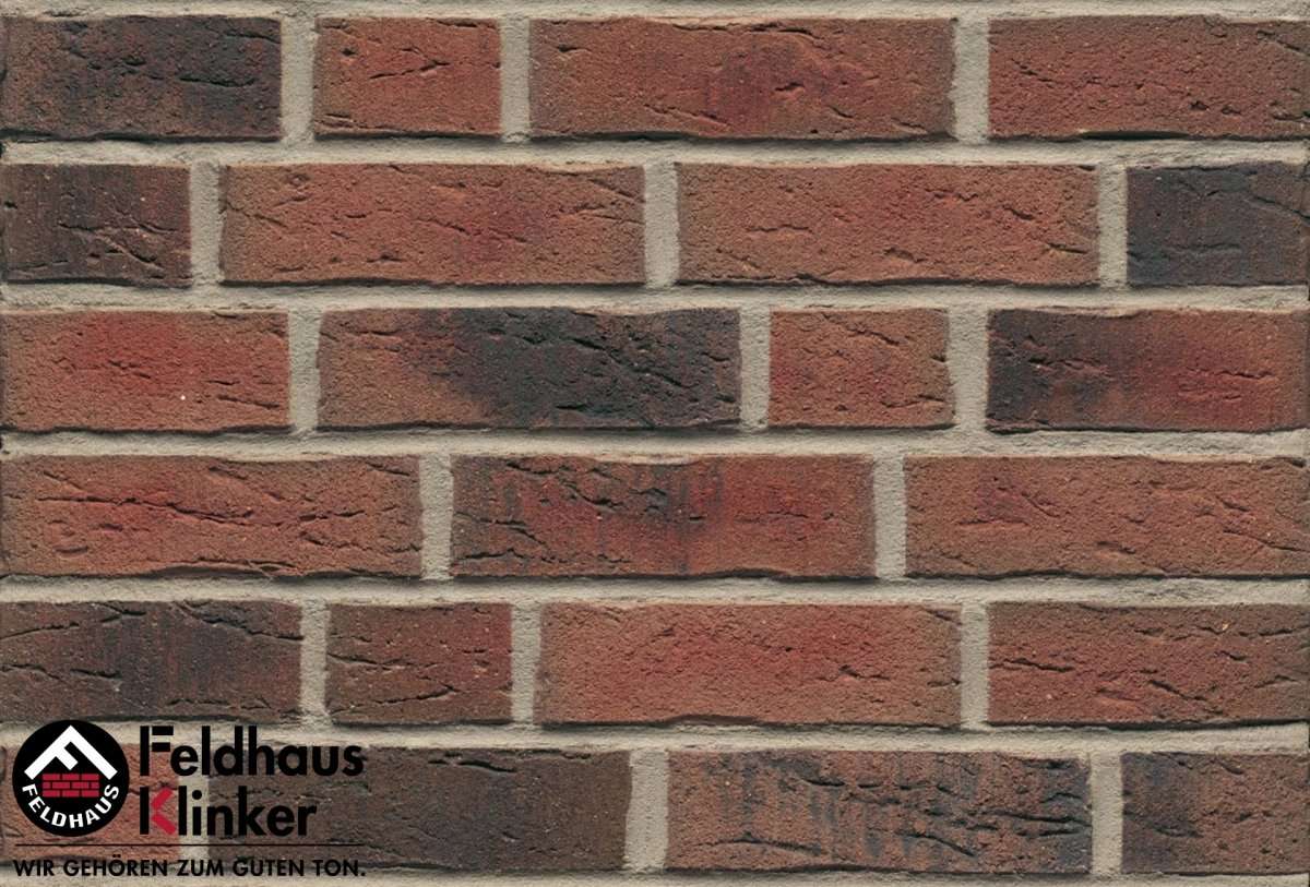 Клинкер Feldhaus Klinker Sintra Carmesi Nelino R685DF14, цвет коричневый, поверхность матовая, под кирпич, 52x240