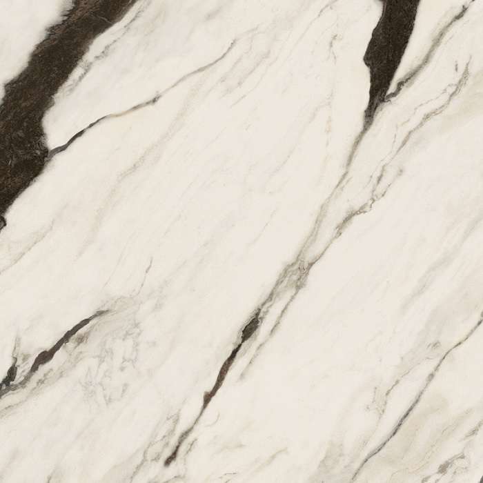 Керамогранит Versace Maximvs Panda White Lux G67621, цвет чёрно-белый, поверхность полированная, квадрат, 600x600