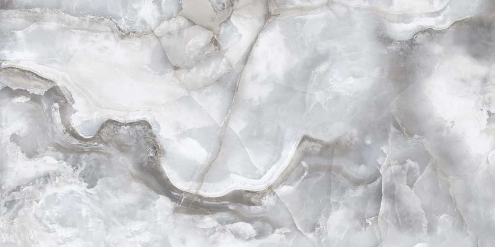 Керамогранит Realistik Sweet Onyx Blanco Carving, цвет серый, поверхность матовая, прямоугольник, 600x1200