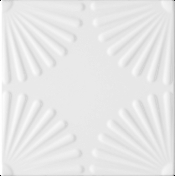 Керамическая плитка 41zero42 Superclassica Scw Bloom Bianco 4101034, цвет белый, поверхность глянцевая, квадрат, 125x125