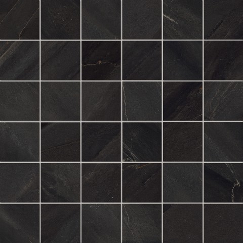 Мозаика Leonardo 65 Parallelo MK. 30N, цвет чёрный, поверхность матовая, квадрат, 300x300