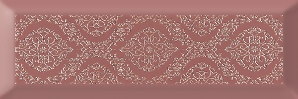 Декоративные элементы Gracia Ceramica Metro Lacroix Decor 06, цвет бордовый, поверхность глянцевая, прямоугольник, 100x300