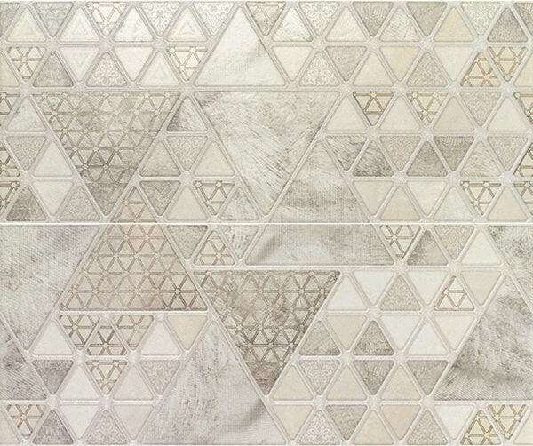 Панно Porcelanite Dos 8200 Perla Composicion Triangle II, цвет серый, поверхность матовая, прямоугольник, 666x800