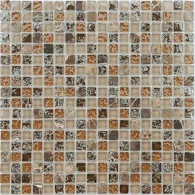 Мозаика Caramelle Mosaic Naturelle Klondike 8mm, цвет бежевый, поверхность глянцевая, квадрат, 305x305