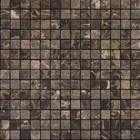 Мозаика Natural Mosaic Adriatica Emperador Dark (2X2) 7M022-20T, цвет коричневый тёмный, поверхность матовая, квадрат, 305x305
