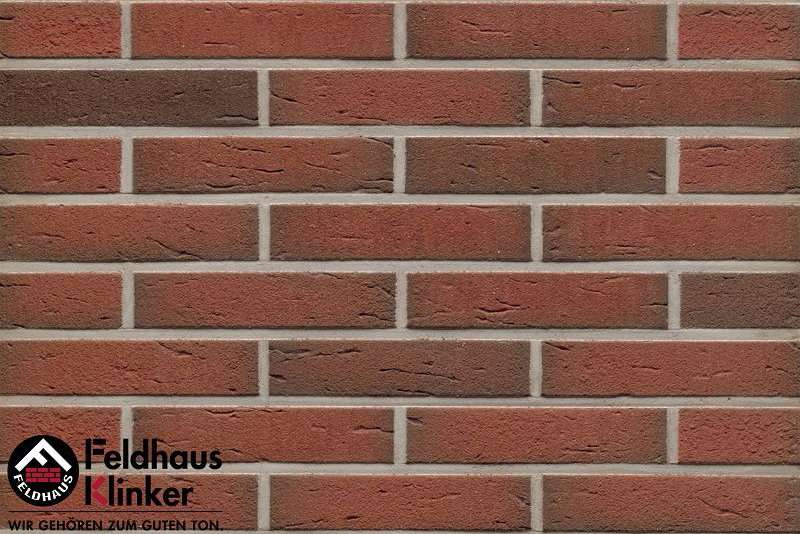 Клинкер Feldhaus Klinker Classic Ardor Rustico R307DF9, цвет красный терракотовый, поверхность матовая, под кирпич, 52x240