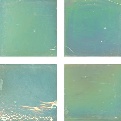 Мозаика Irida Fleur 15.R21(1), цвет бирюзовый, поверхность глянцевая, квадрат, 237x237