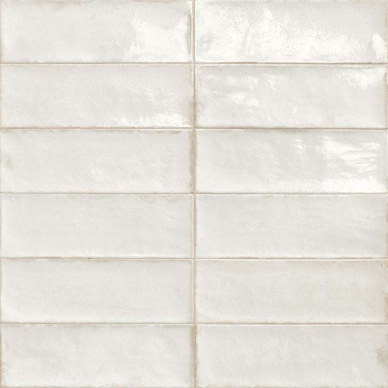 Керамическая плитка Mainzu Alboran White, цвет белый, поверхность глянцевая, прямоугольник, 100x300