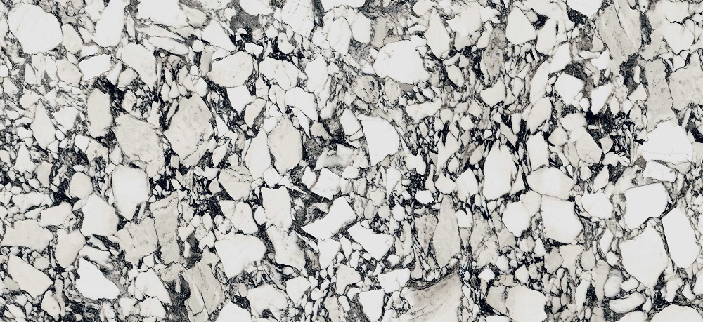 Широкоформатный керамогранит Floor Gres B&W Marble Pebble Naturale 6mm 765498, цвет чёрно-белый, поверхность матовая, прямоугольник, 1600x3200