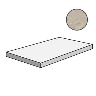 Ступени Mutina Flow Angolare corner tile SX Sand 603223, цвет бежевый, поверхность матовая, прямоугольник с капиносом, 330x1200