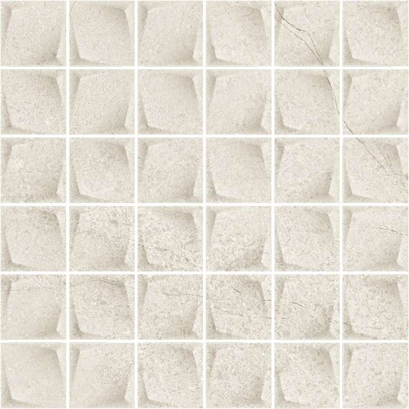 Мозаика Paradyz Minimal Stone Grys Mozaika Prasowana K.4,8X4,8, цвет серый, поверхность структурированная, квадрат, 298x298