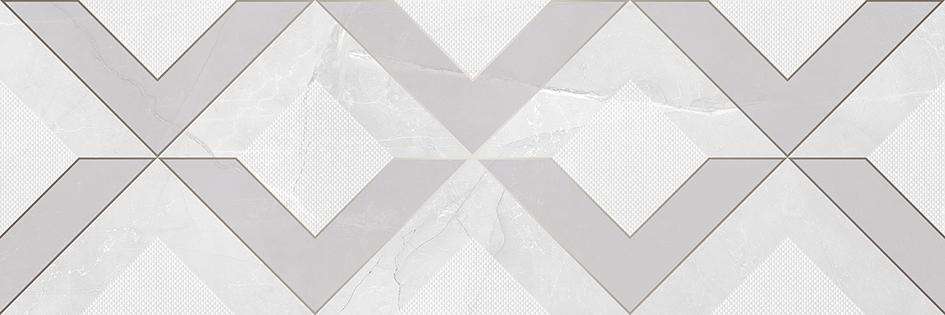 Декоративные элементы Laparet Monti Декор Белый, цвет белый серый, поверхность глянцевая, прямоугольник, 200x600