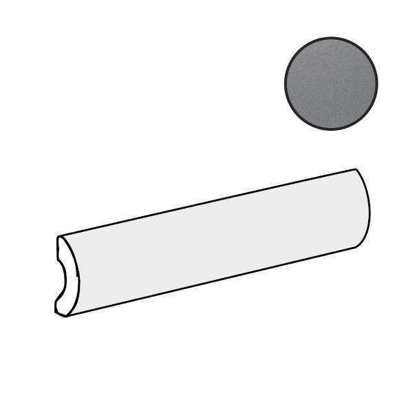 Бордюры Equipe Limit Pencil Bullnose Gris 27552, цвет серый, поверхность глянцевая, прямоугольник, 30x200