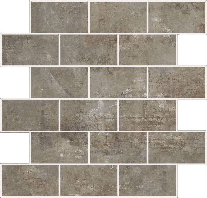 Мозаика RHS Rondine Murales Dark Mosaico Ret J88321, цвет коричневый тёмный, поверхность матовая, квадрат, 300x300
