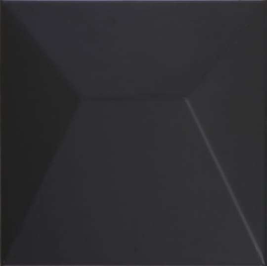 Керамическая плитка Dune Shapes 1 Japan Black 187339, цвет чёрный тёмный, поверхность матовая 3d (объёмная), квадрат, 250x250