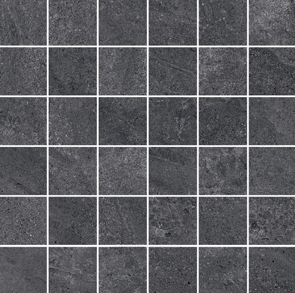 Мозаика Sant Agostino Bergstone Mosaico Black CSAMBEBL30, цвет чёрный, поверхность натуральная, квадрат, 300x300