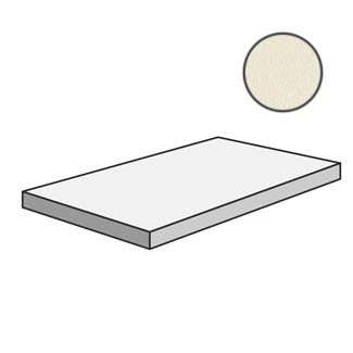Ступени Mutina Dechirer Angolare corner tile SX Bianco PUDN116, цвет белый, поверхность матовая, прямоугольник с капиносом, 330x1200