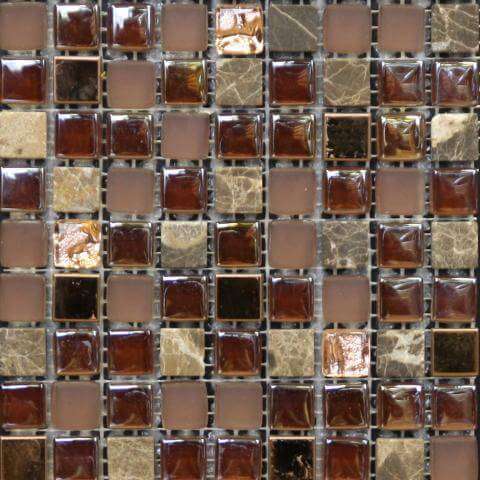 Мозаика Bars Crystal Mosaic Смеси с металлом HSO 192 (15x15 mm), цвет разноцветный, поверхность глянцевая, квадрат, 300x300