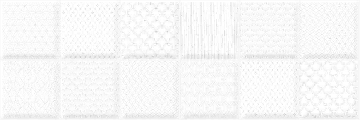 Керамическая плитка Керамин Скаген 7Д, цвет белый, поверхность глянцевая, прямоугольник, 300x900