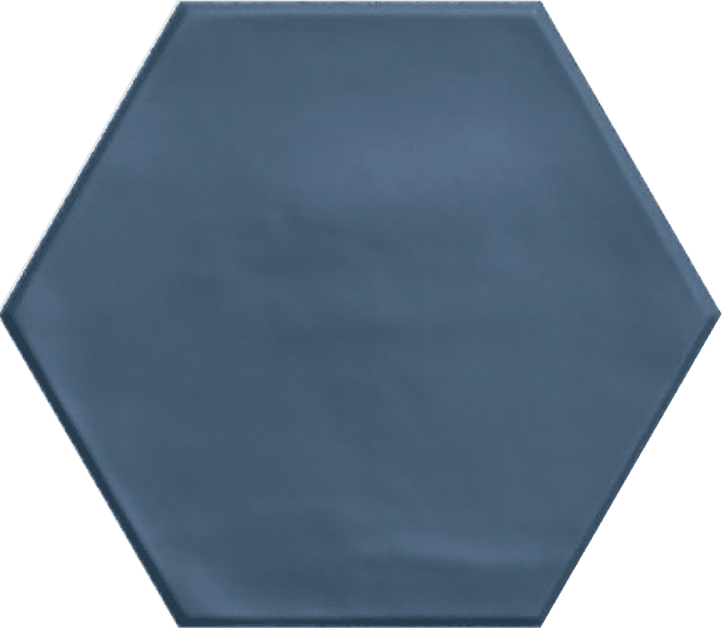 Керамогранит Ribesalbes Hex Navy Matt, цвет синий, поверхность матовая, шестиугольник, 150x173